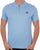 Fila Vintage Zip Polo Shirt Sky Blue