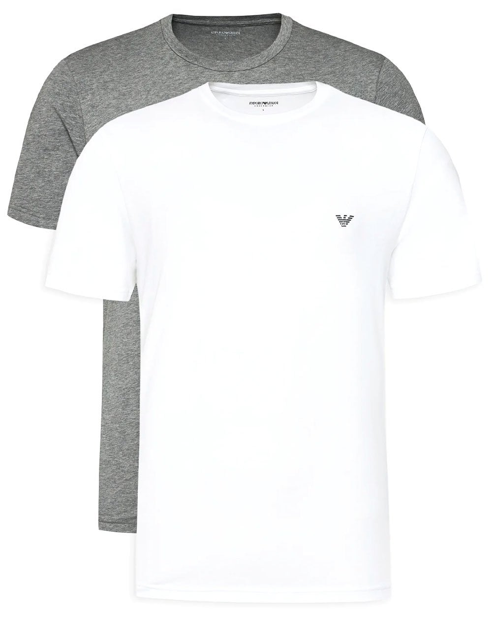 Emporio Armani 2er-Pack T-Shirts Weiß/Grau