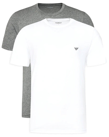 Emporio Armani 2er-Pack T-Shirts Weiß/Grau