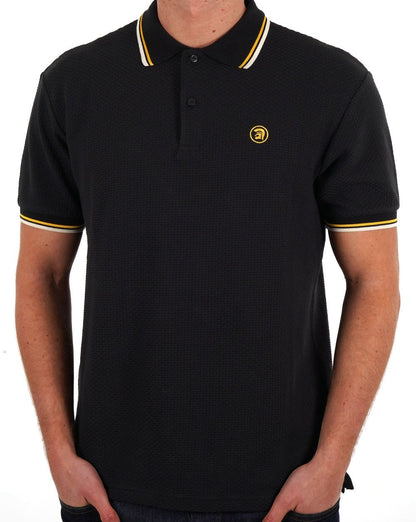 Trojan Strukturiertes Poloshirt Schwarz