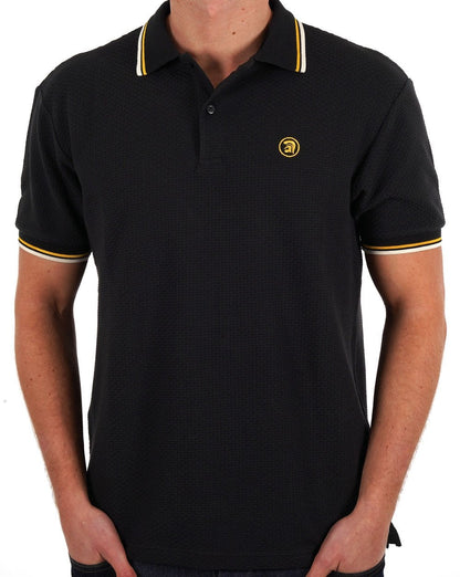 Trojan Strukturiertes Poloshirt Schwarz