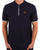 Trojan Houndstooth Trim Zip Pique Polo Navy