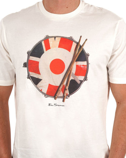 Ben Sherman Snare Target T-Shirt Schneeweiß