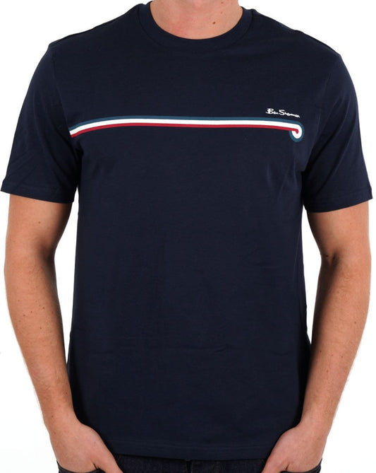 Ben Sherman Core Stripe T-Shirt Dunkelmarine