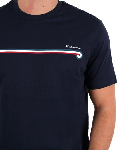 Ben Sherman Core Stripe T-Shirt Dunkelmarine