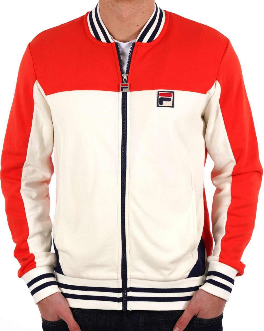 Fila Vintage Tiebreak Trainingsjacke Gardenia / Fila Red