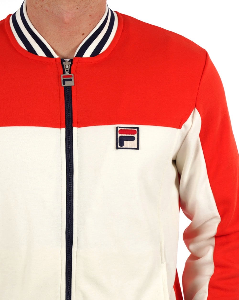 Fila Vintage Tiebreak Trainingsjacke Gardenia / Fila Red