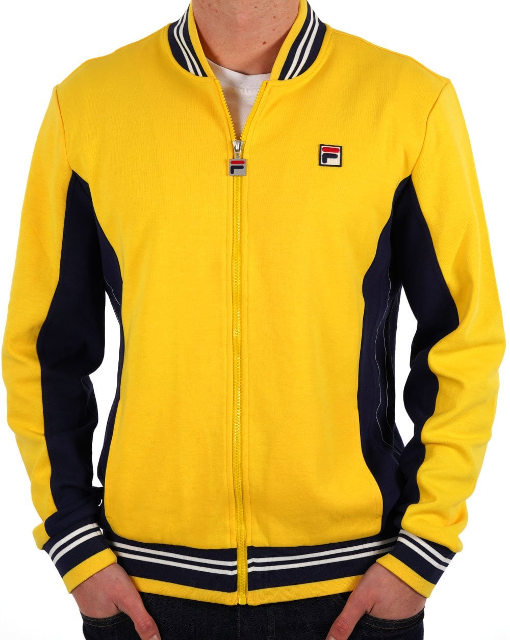Fila Vintage Mk1 Settanta Trainingsjacke Gelb/Marineblau