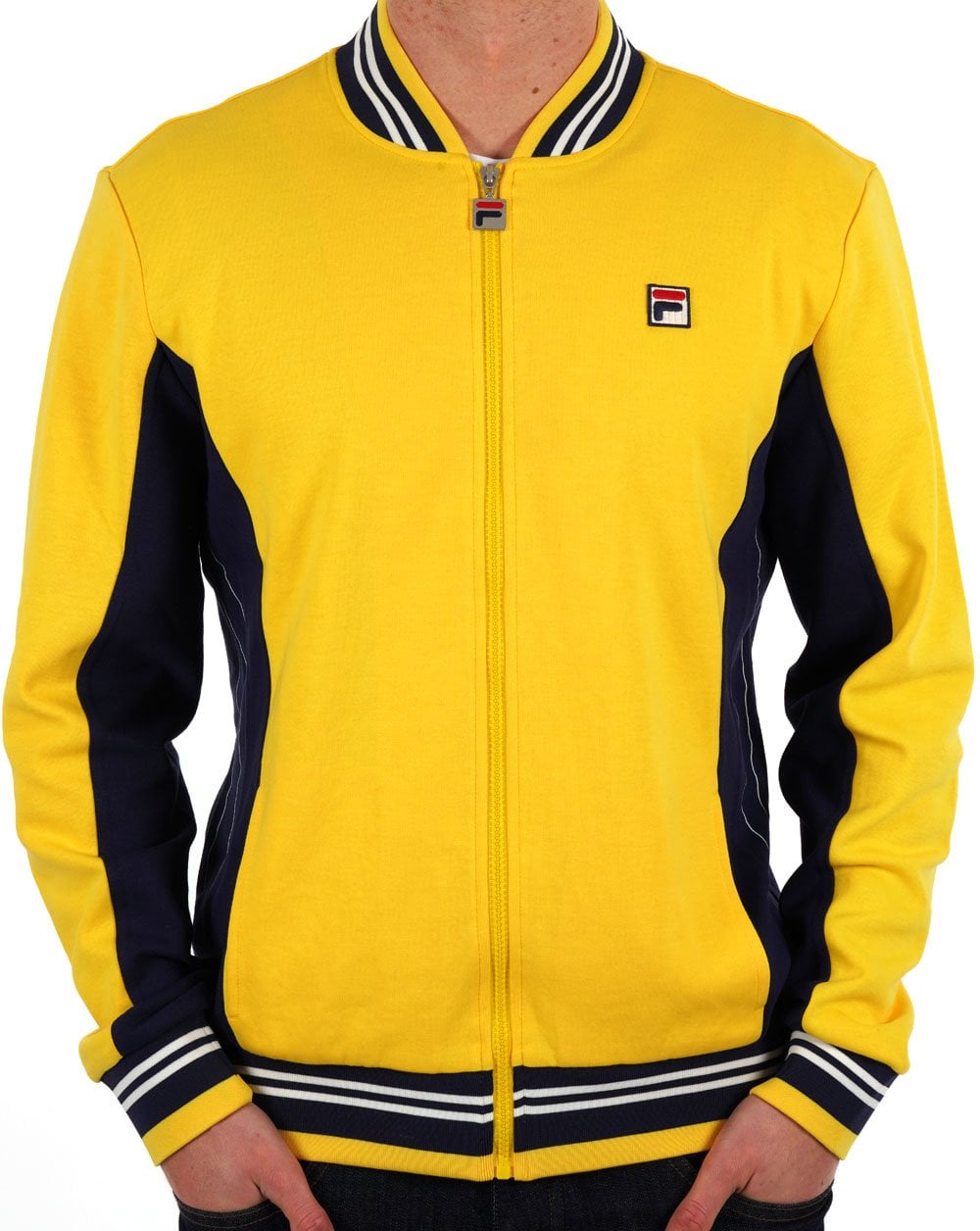 Fila Vintage Mk1 Settanta Trainingsjacke Gelb/Marineblau