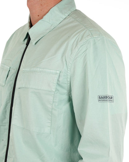 Barbour International Parson Overshirt Grün Feige