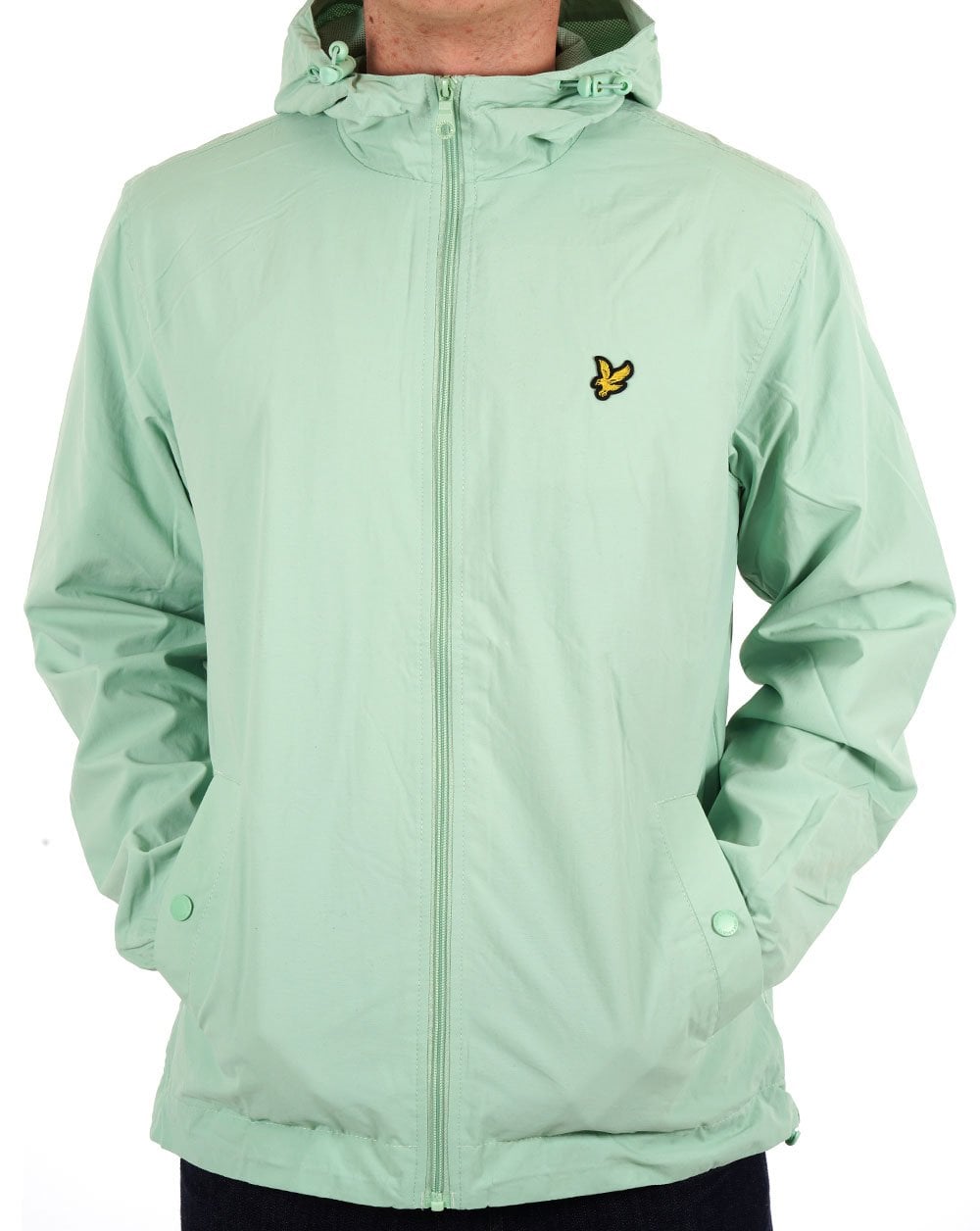 Lyle &amp; Scott – Durchgehende Kapuzenjacke mit Reißverschluss, Pastellgrün