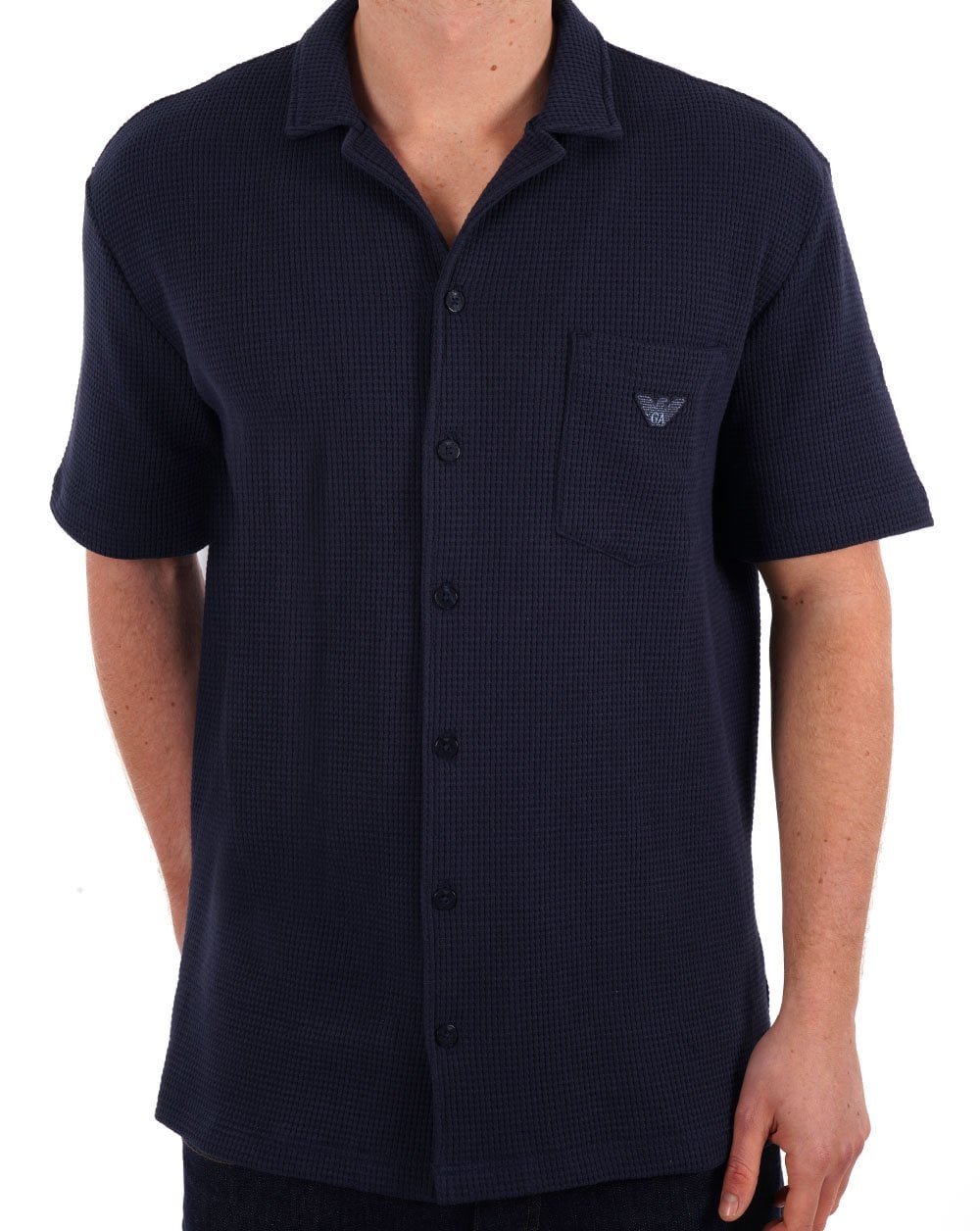 Emporio Armani Kurzarmhemd Marineblau