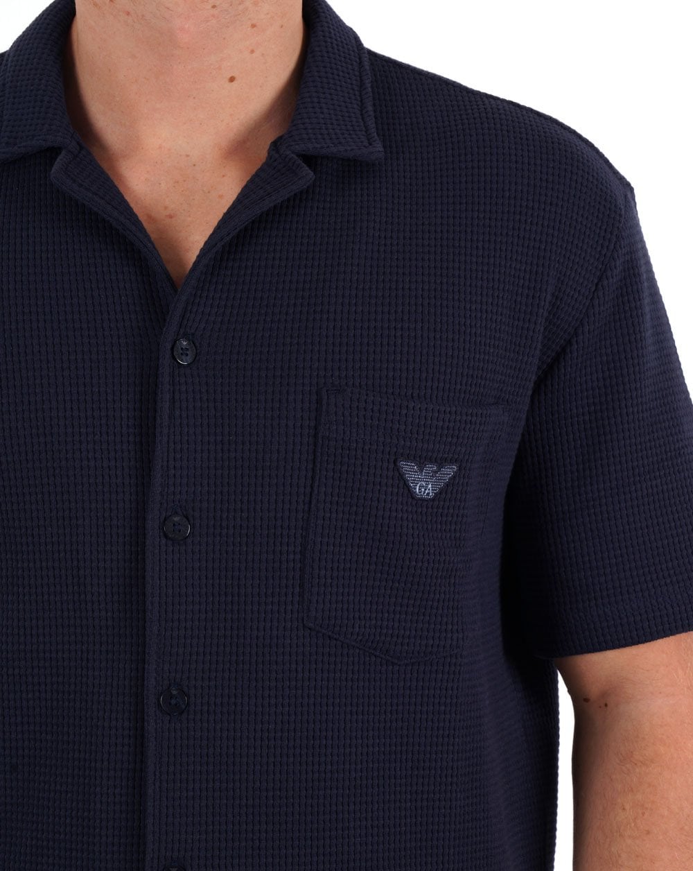 Emporio Armani Kurzarmhemd Marineblau