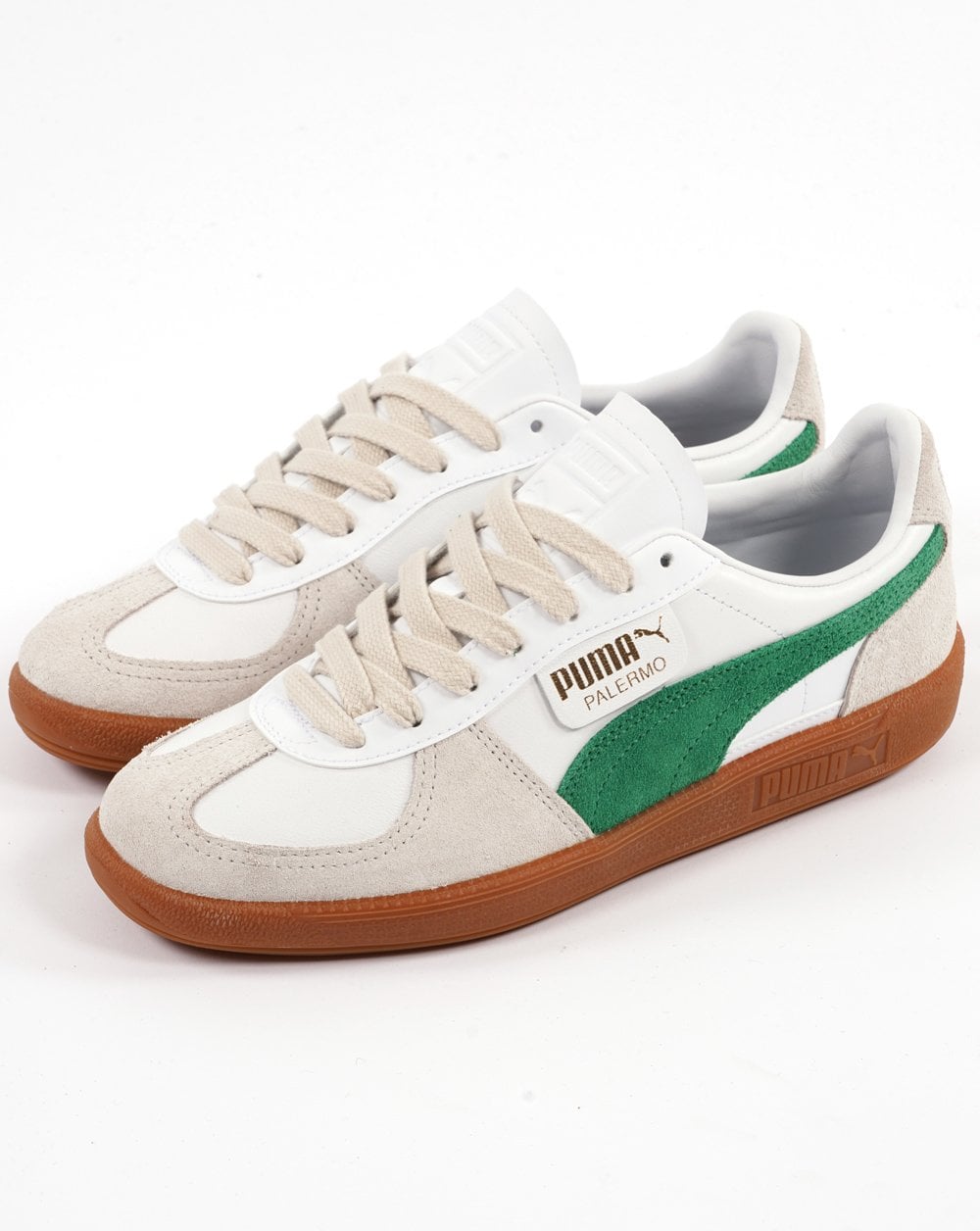 Puma Palermo Ledersneaker Weiß / Grün