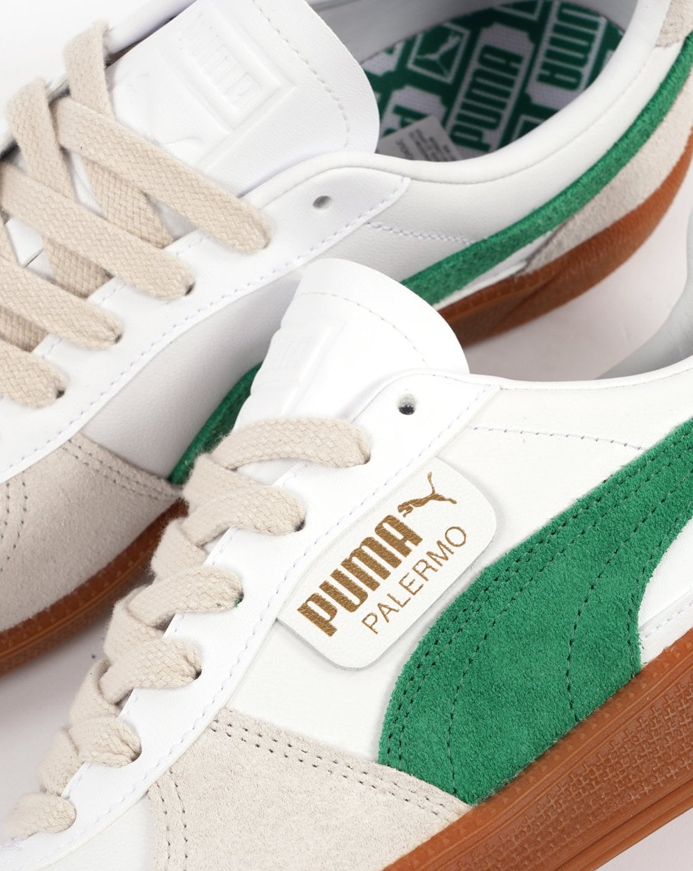 Puma Palermo Ledersneaker Weiß / Grün