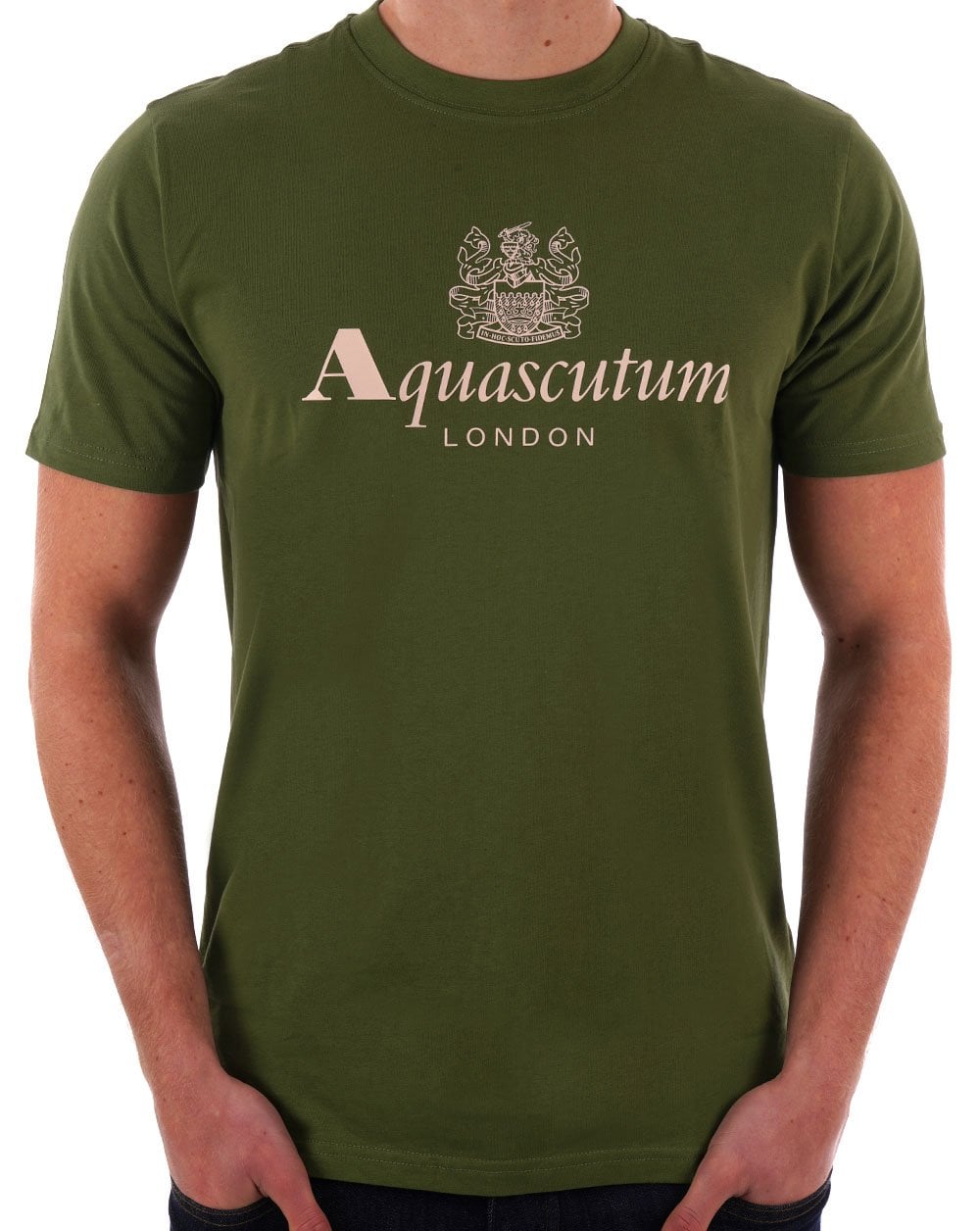 Aquascutum Large Logo T-shirt Army Green
