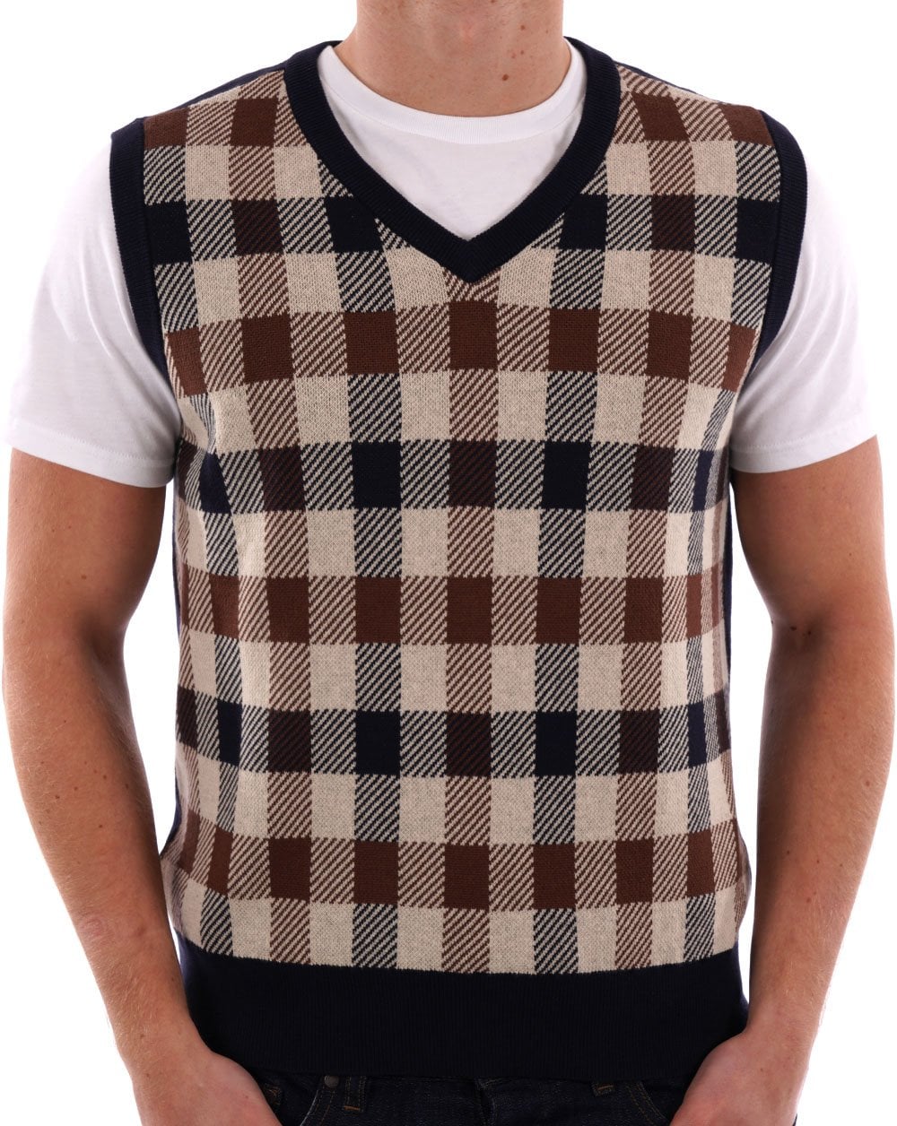 Aquascutum – Tanktop mit Makro-Karomuster