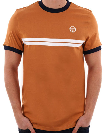 Sergio Tacchini Supermac T-Shirt Tan Navy