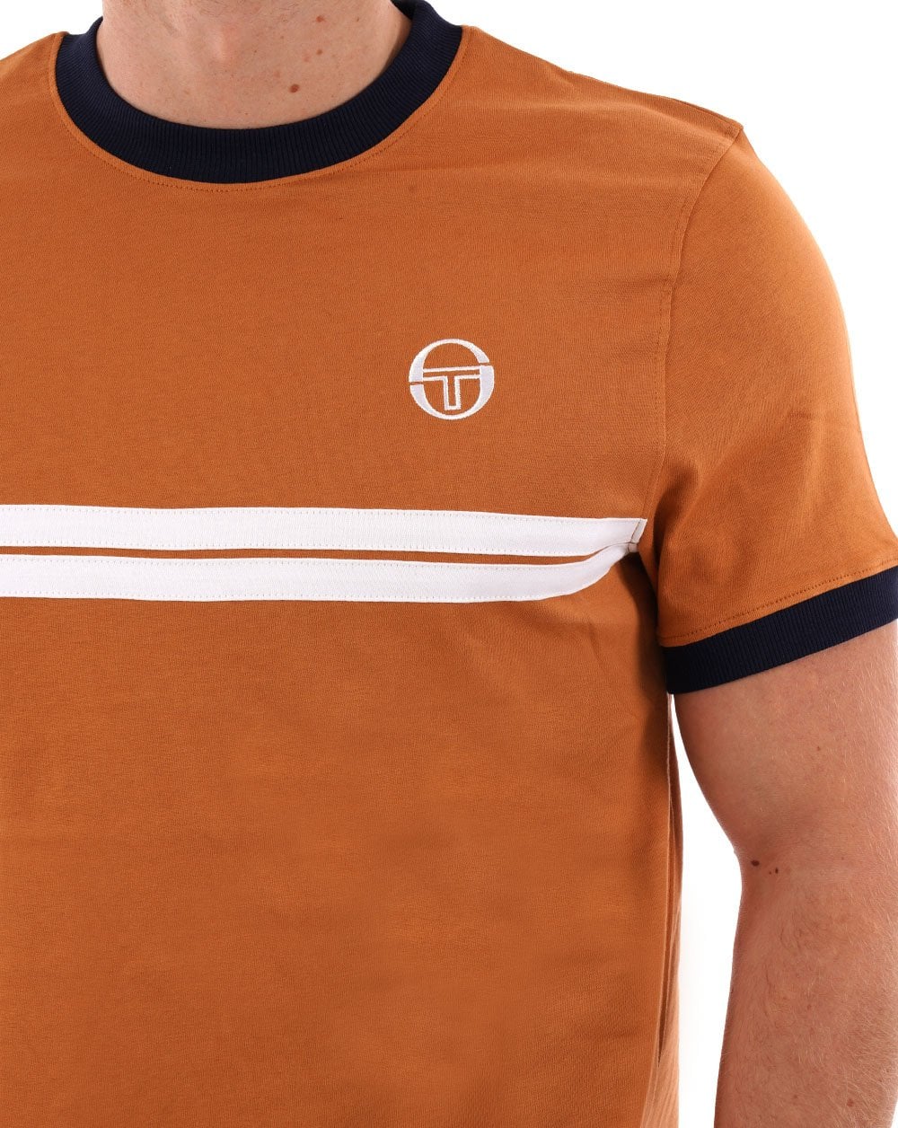 Sergio Tacchini Supermac T-Shirt Tan Navy