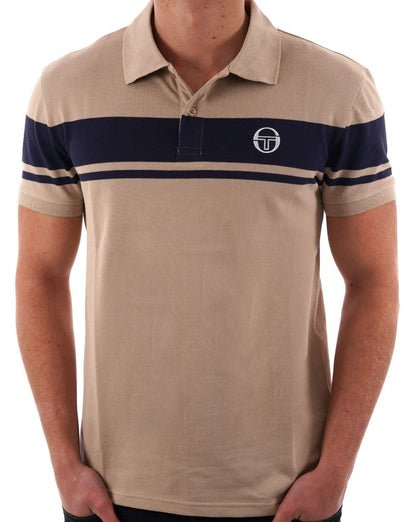 Sergio Tacchini Young Line Poloshirt Stein/Marineblau
