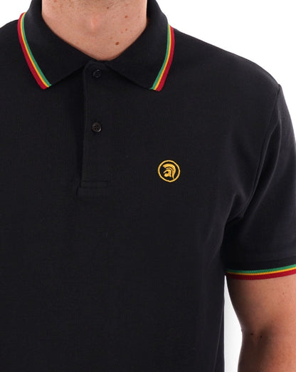 Trojan Twin Tipped Signature Polo Schwarz