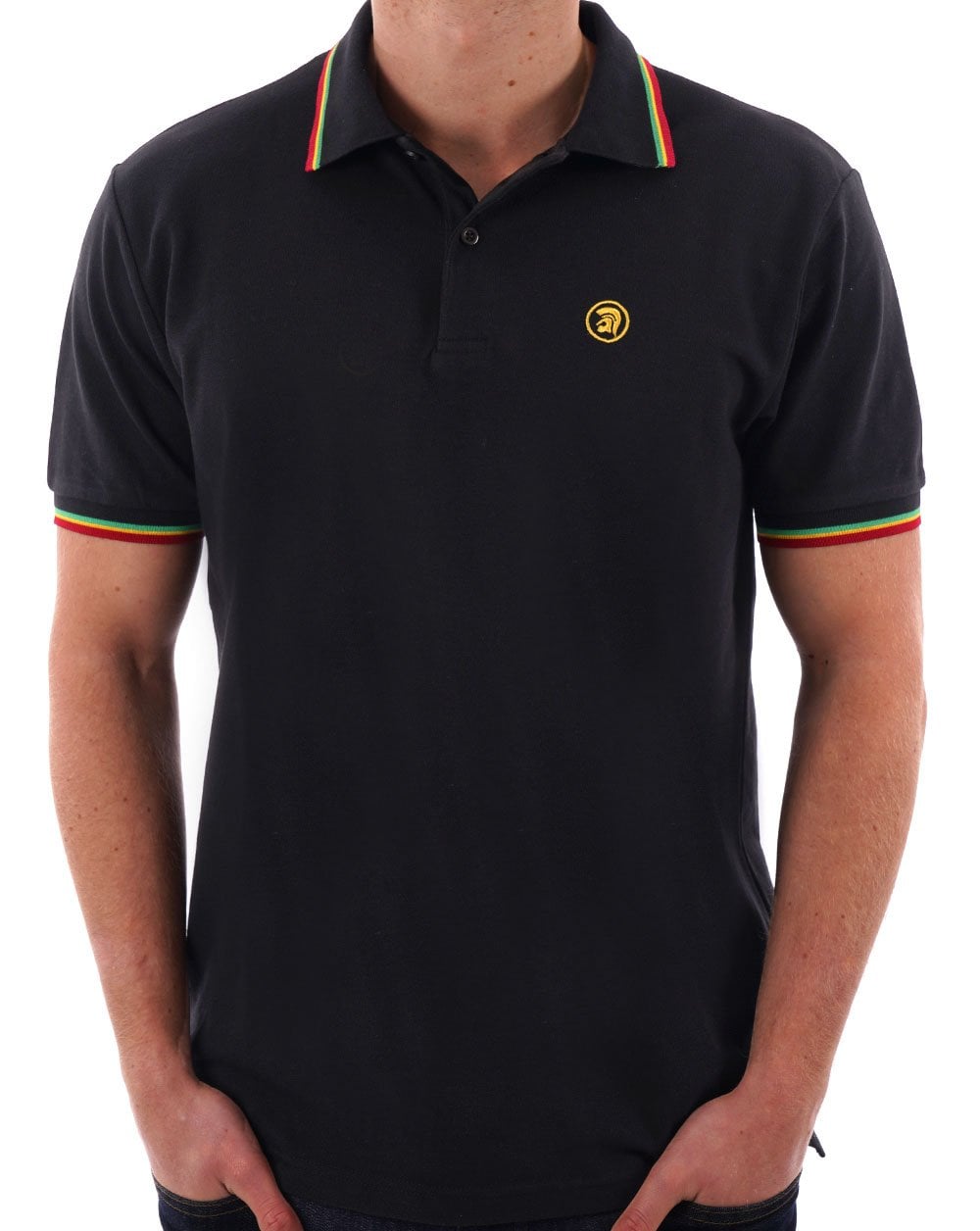 Trojan Twin Tipped Signature Polo Schwarz