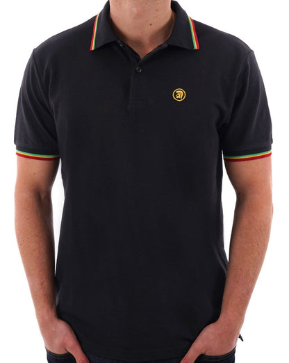 Trojan Twin Tipped Signature Polo Schwarz