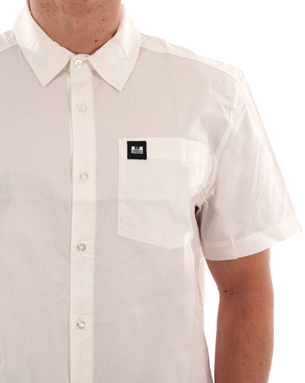 Weekend Offender Borak Kurzarmhemd Weiß