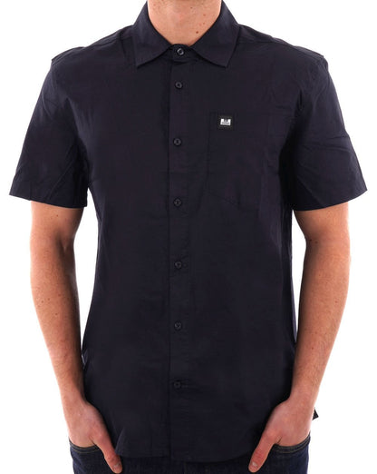 Weekend Offender Borak Kurzarmhemd Marineblau
