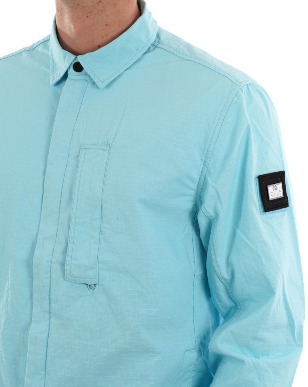 Weekend Offender Porter Overshirt Himmelblau