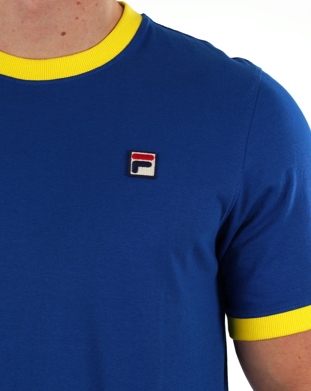 Fila Vintage Ringer T-Shirt Königsblau/Gelb