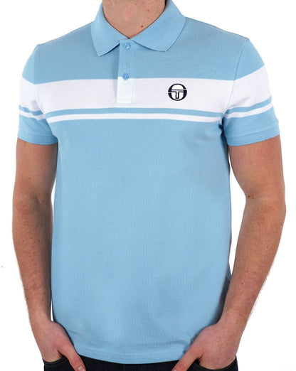 Sergio Tacchini Young Line Poloshirt Himmelblau/Weiß