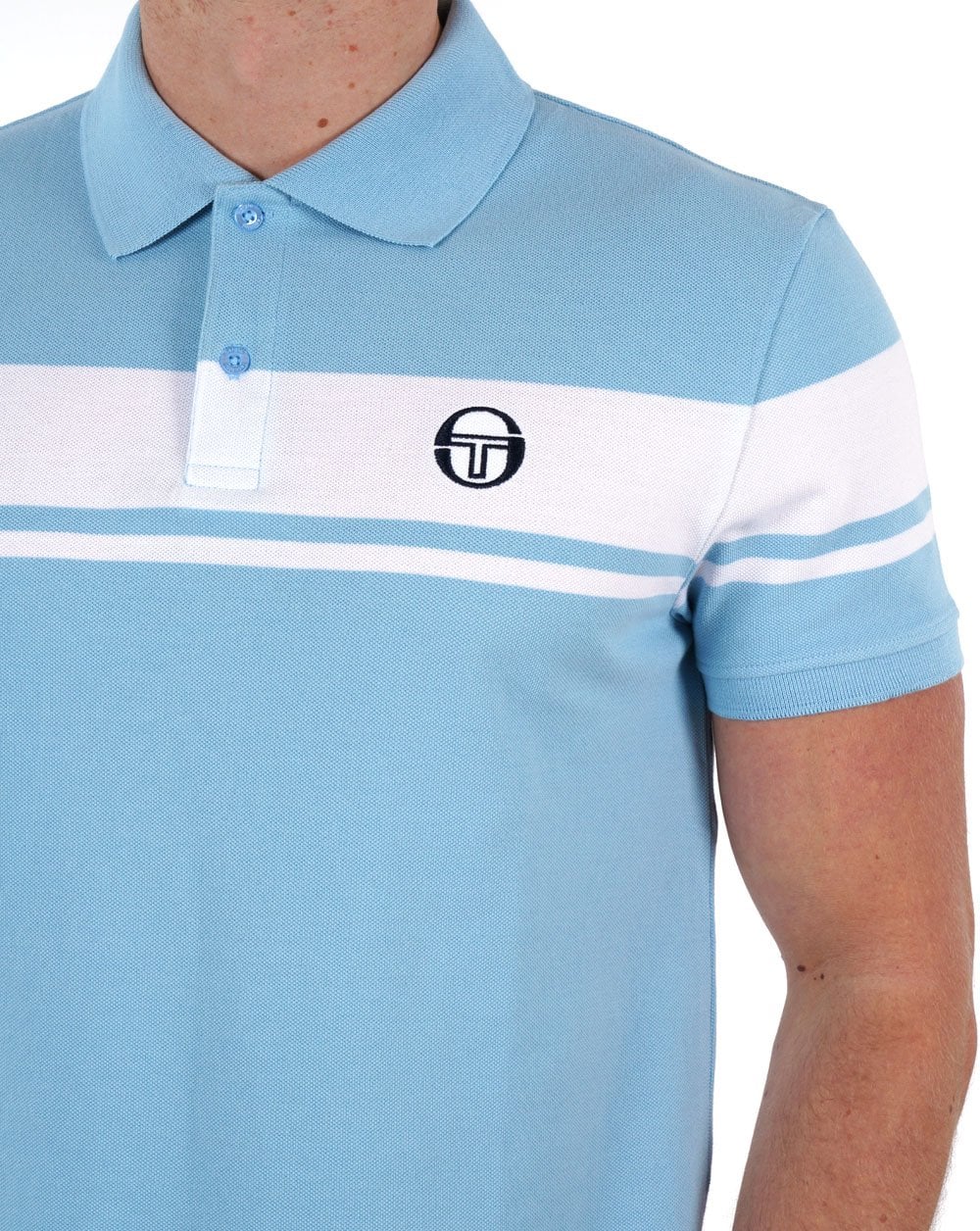 Sergio Tacchini Young Line Poloshirt Himmelblau/Weiß