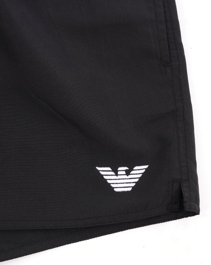 Emporio Armani Logo Badeshorts Schwarz