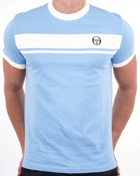 Sergio Tacchini Masters T-Shirt Himmelblau/Weiß