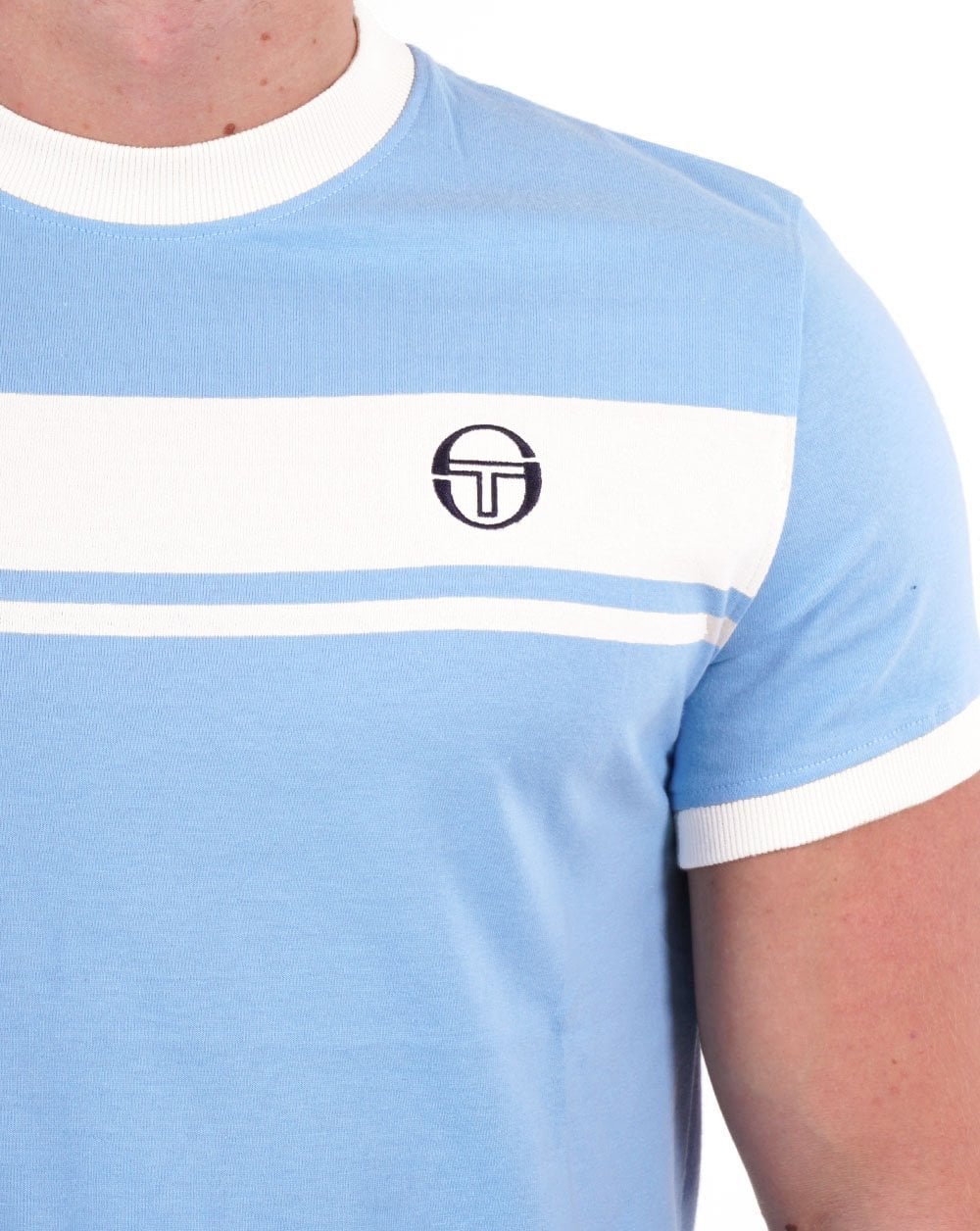 Sergio Tacchini Masters T-Shirt Himmelblau/Weiß
