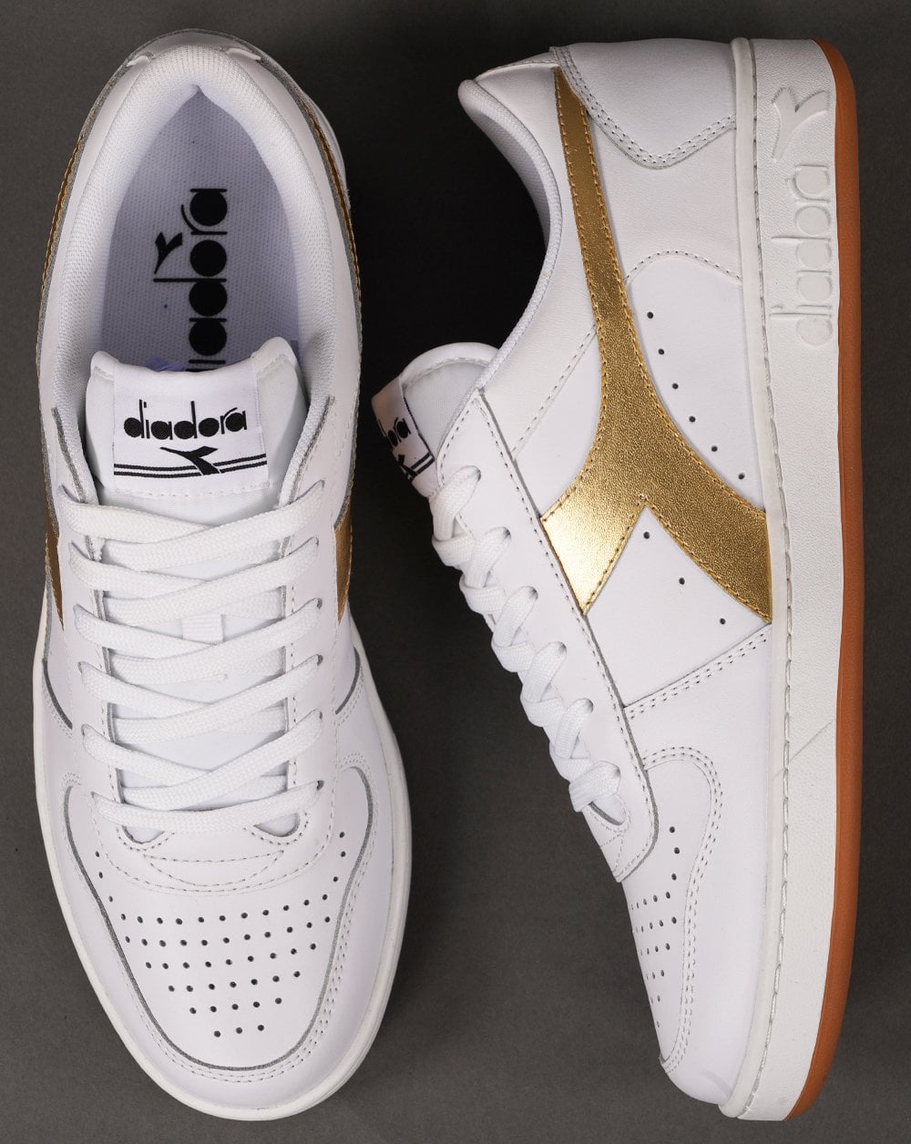 Diadora 80s MB Elite Trainer Weiß/Gold