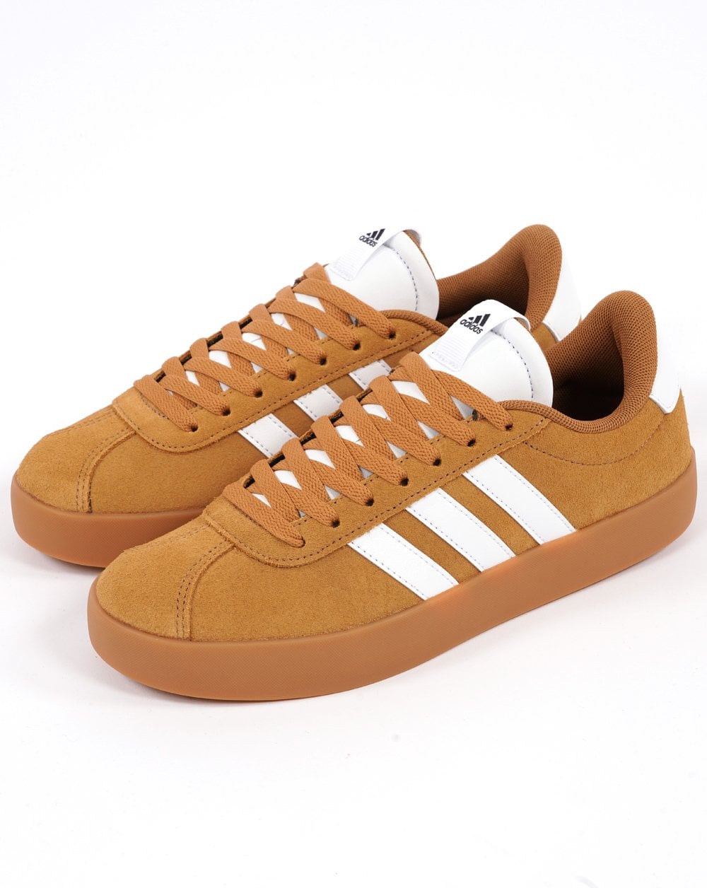 Adidas VL Court Trainers Mesa Tan Weiß mit Gummi