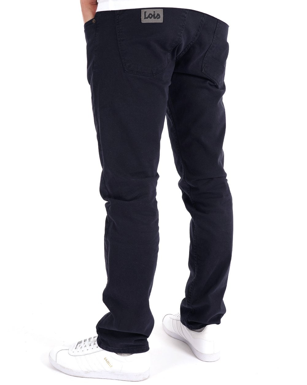 Lois Terrace Baumwoll-5-Pocket-Jeans in Marineblau