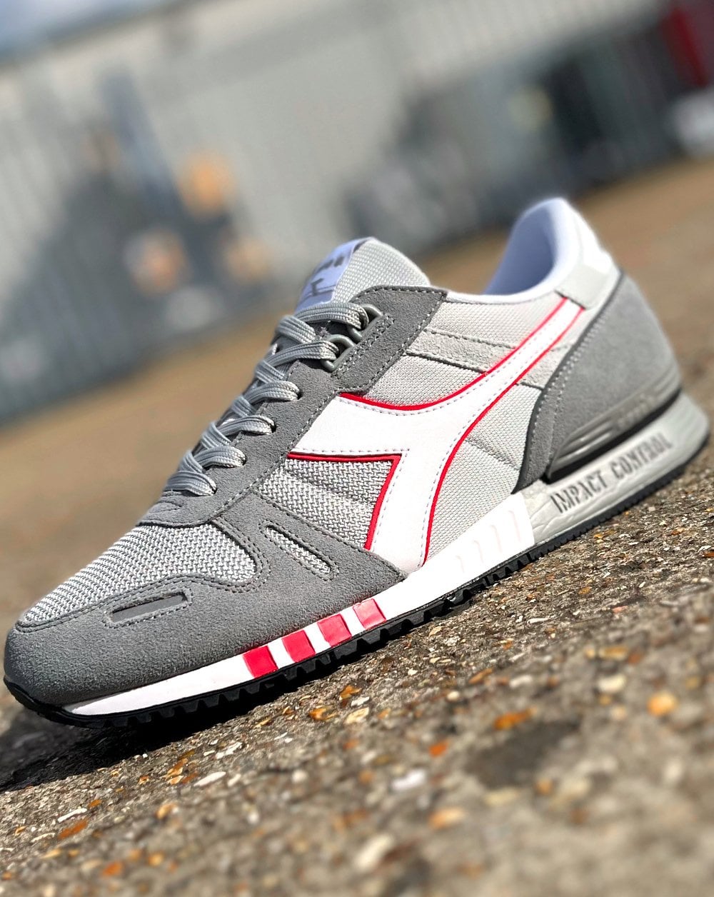 Diadora Seb Titan Sneaker grau/weiß/rot
