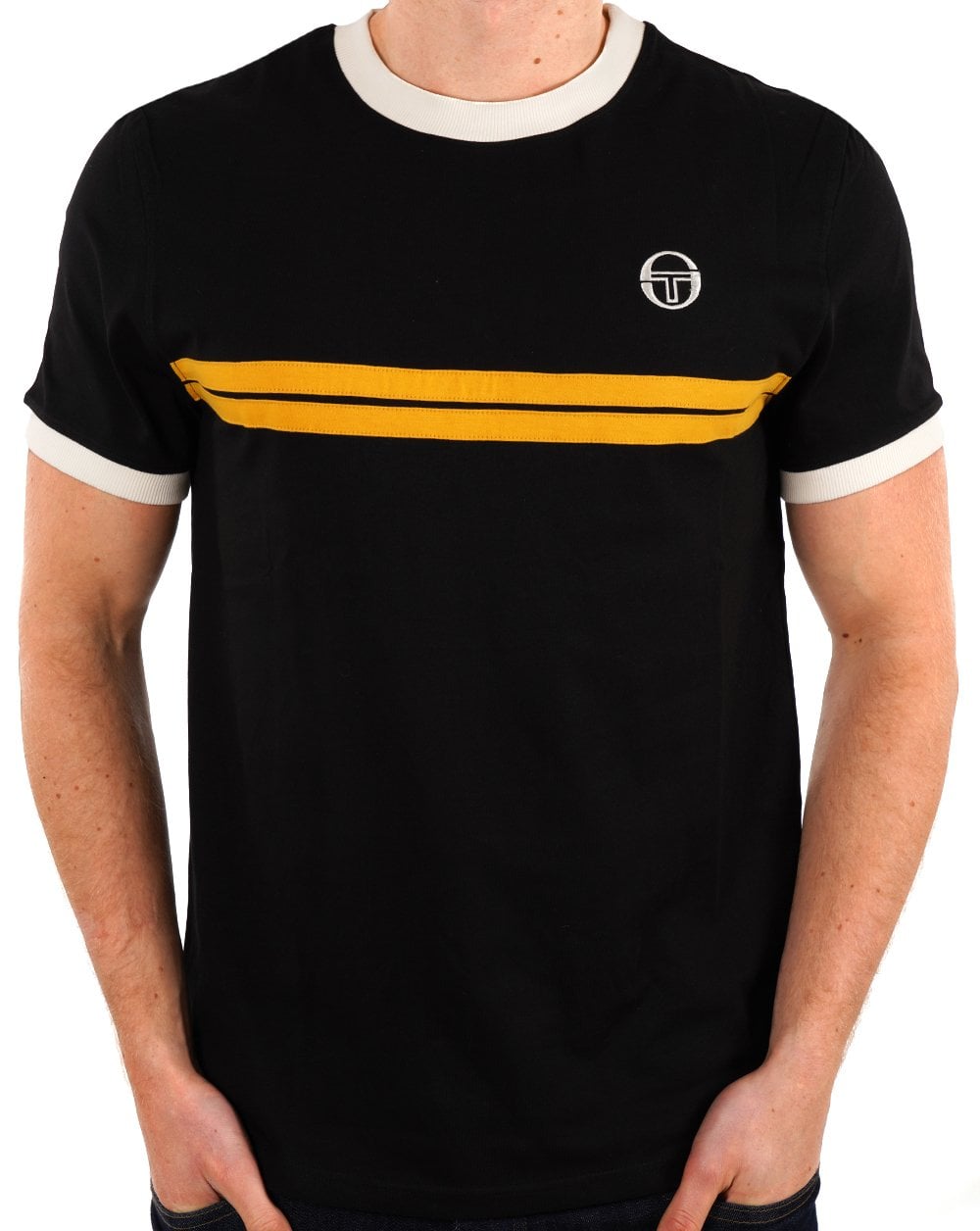 Sergio Tacchini Supermac T-Shirt Schwarz/Gardenia