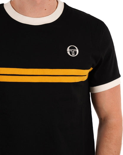 Sergio Tacchini Supermac T-Shirt Schwarz/Gardenia