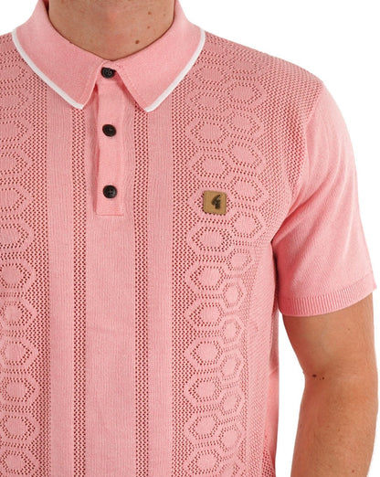 Gabicci Vintage Strick-Poloshirt Zartrosa