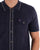 Gabicci Vintage Full Button Knitted Polo Navy