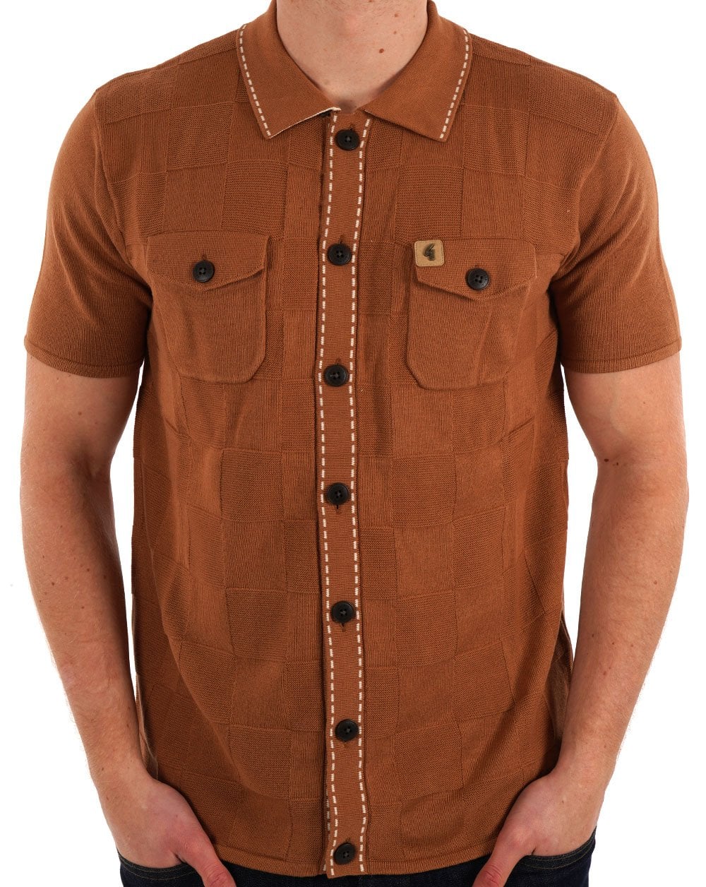 Gabicci Vintage Buckler Strickpolo Toffee