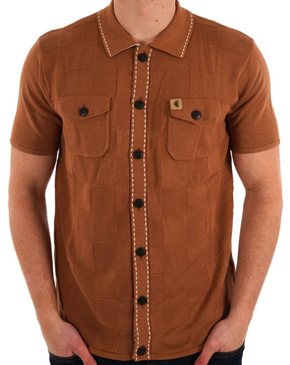 Gabicci Vintage Buckler Strickpolo Toffee