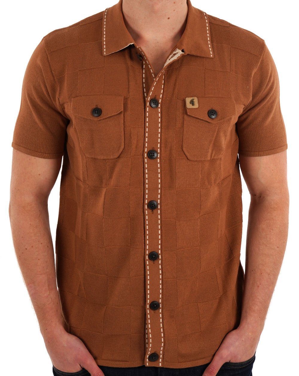 Gabicci Vintage Buckler Strickpolo Toffee