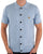 Gabicci Vintage Full Button Polo Shirt Sky