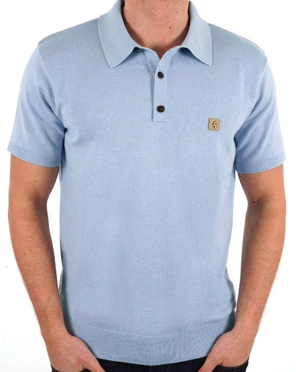 Gabicci Vintage Strickpolo Sky