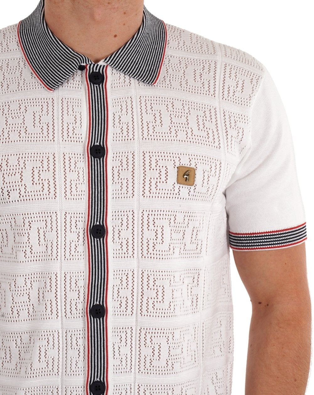 Gabicci Vintage Soul Button Cardigan White